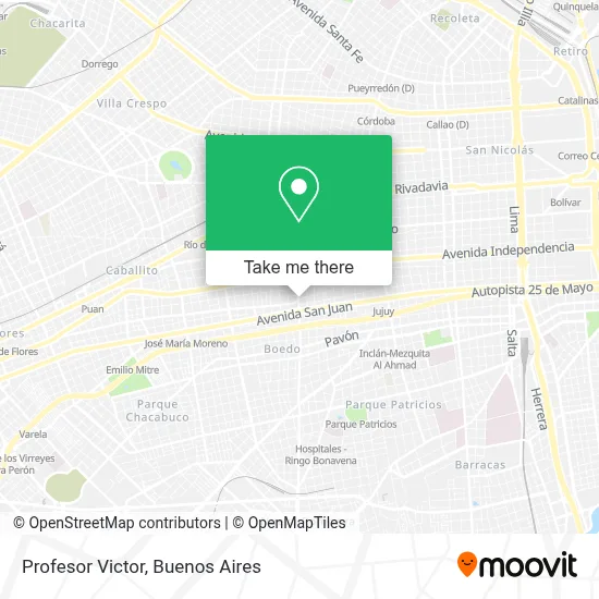 Profesor Victor map