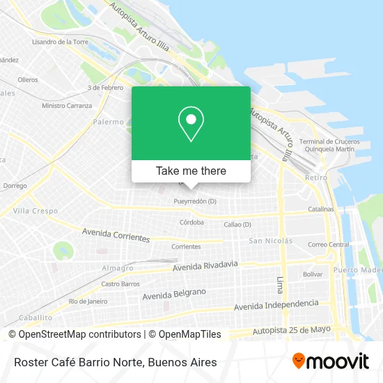 Roster Café Barrio Norte map