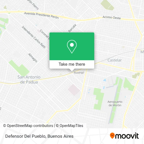 Defensor Del Pueblo map