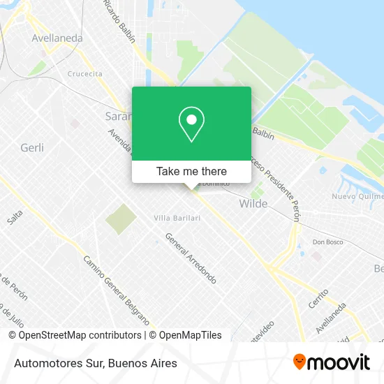 Automotores Sur map
