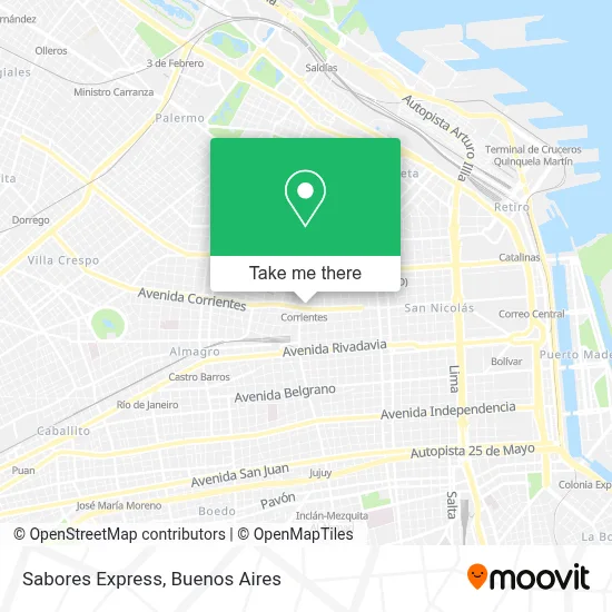 Sabores Express map