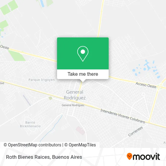 Roth Bienes Raices map