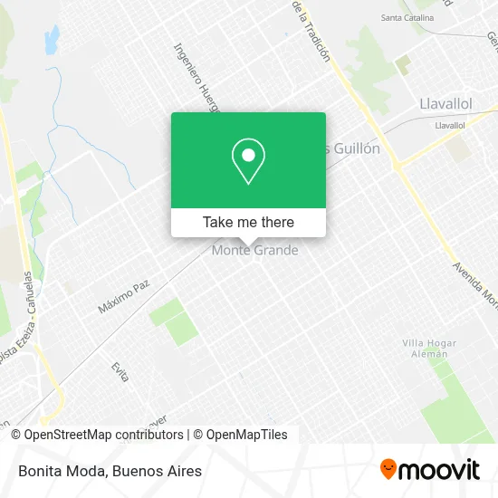Bonita Moda map