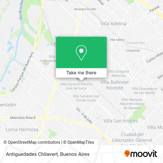 Antiguedades Chilavert map