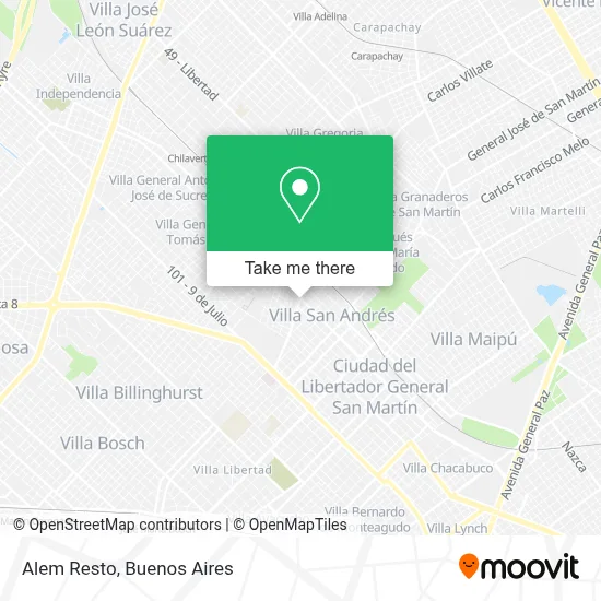 Alem Resto map