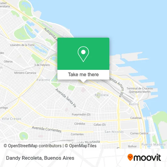 Dandy Recoleta map