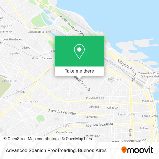 Advanced Spanish Proofreading map