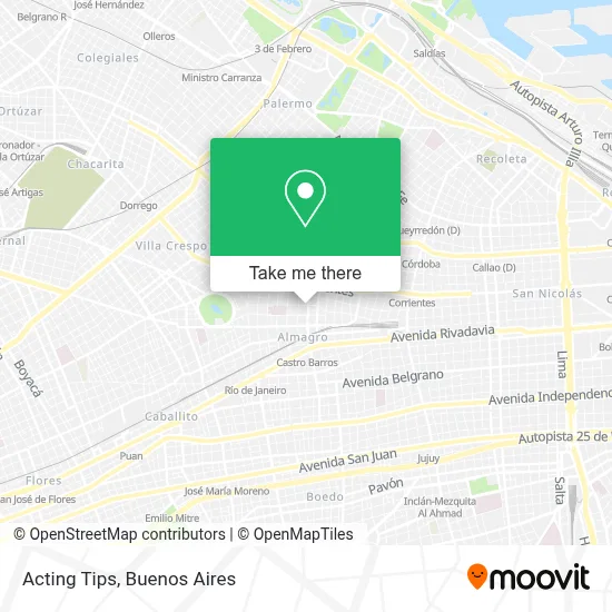 Acting Tips map