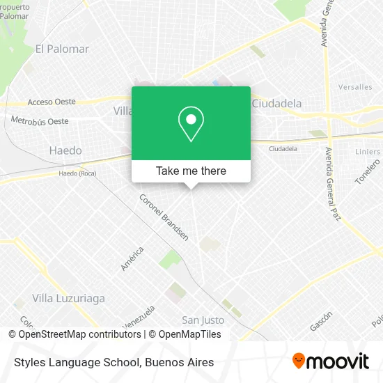 Styles Language School map