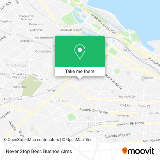 Never Stop Beer map