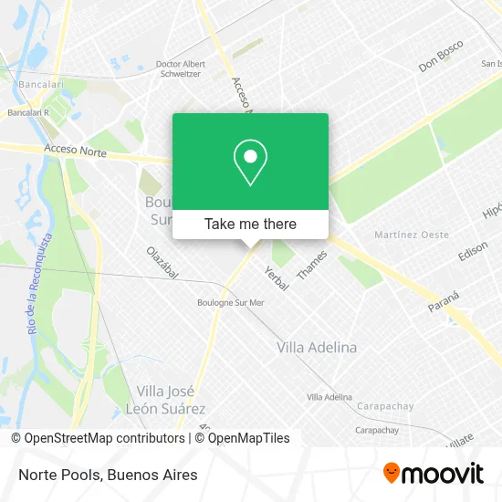 Norte Pools map
