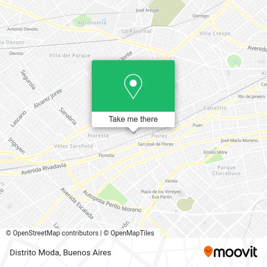 Distrito Moda map
