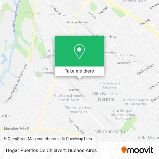 Hogar Puentes De Chilavert map