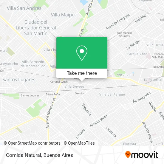Comida Natural map