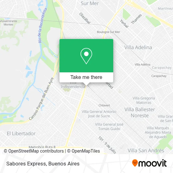 Sabores Express map