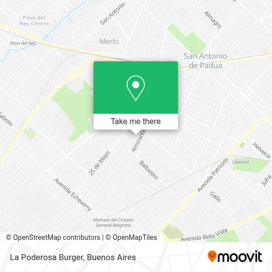 La Poderosa Burger map