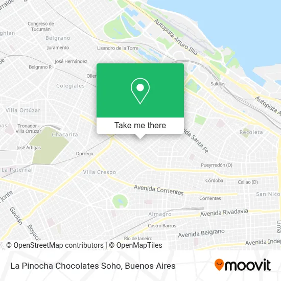 La Pinocha Chocolates Soho map
