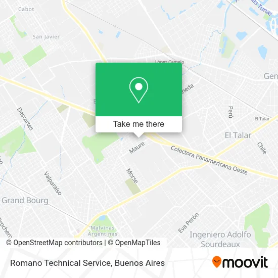 Romano Technical Service map