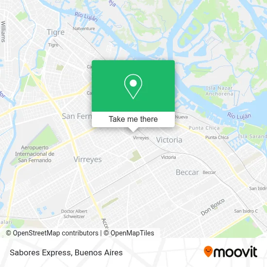 Sabores Express map