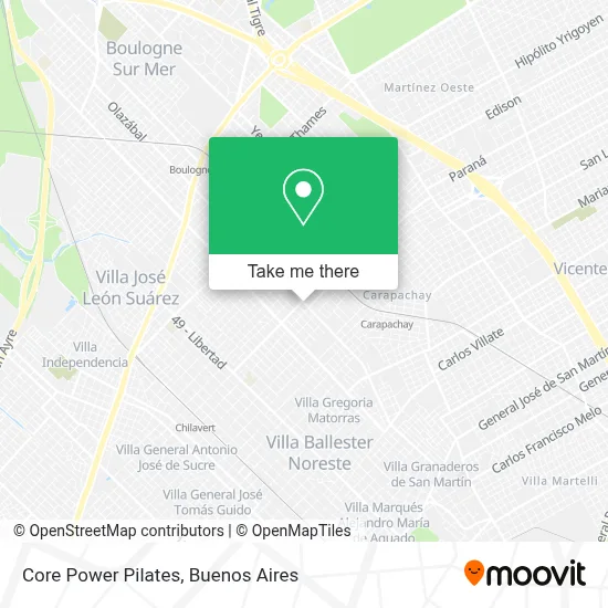 Core Power Pilates map
