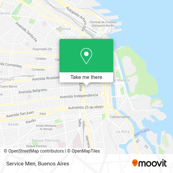 Service Men map