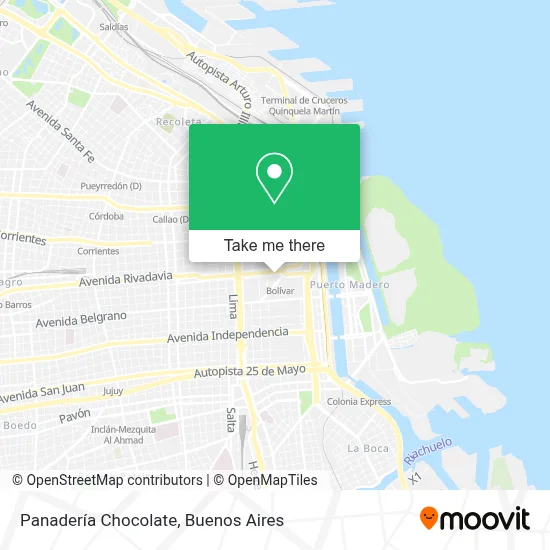 Panadería Chocolate map