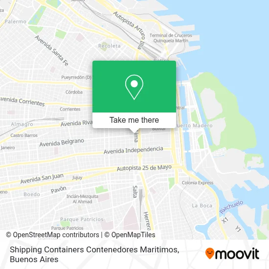 Shipping Containers Contenedores Maritimos map