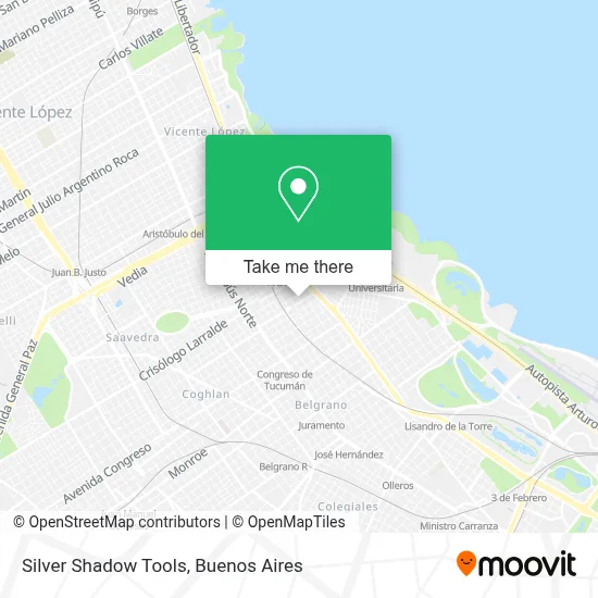Silver Shadow Tools map