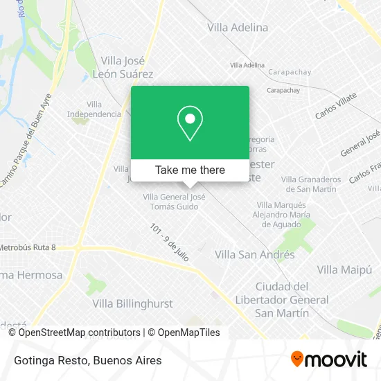 Gotinga Resto map