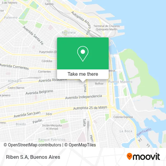 Riben S.A map