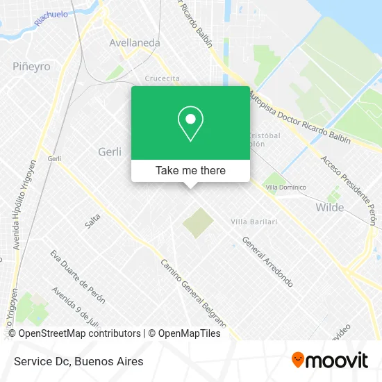 Service Dc map