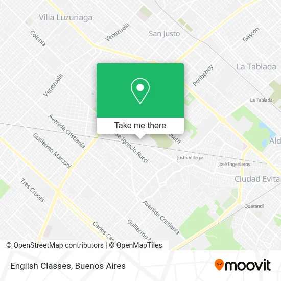 English Classes map