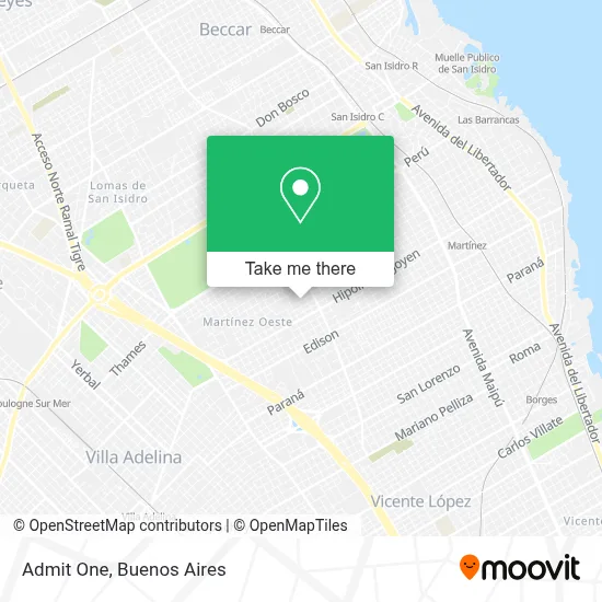 Admit One map