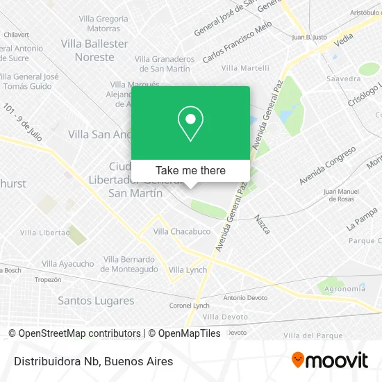Distribuidora Nb map