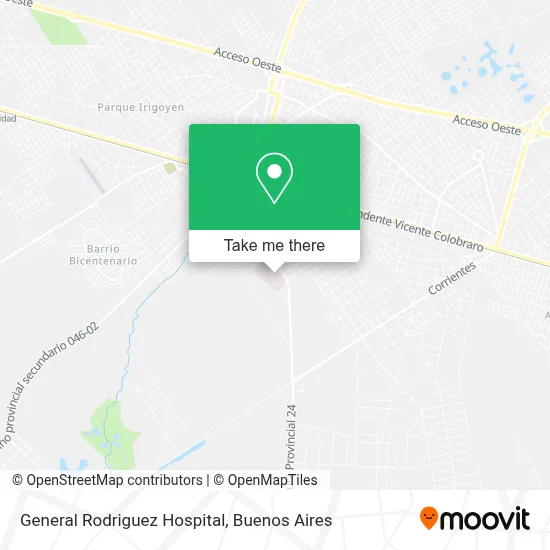General Rodriguez Hospital map