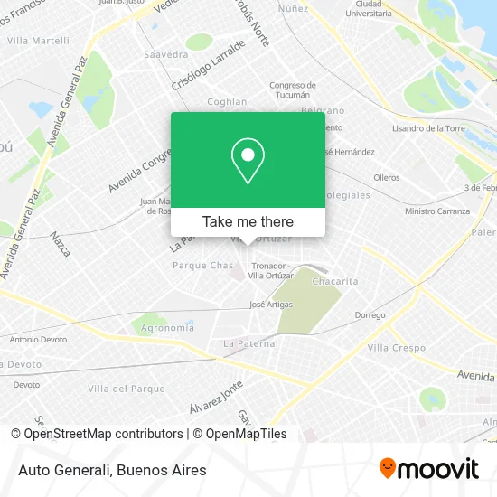 Auto Generali map