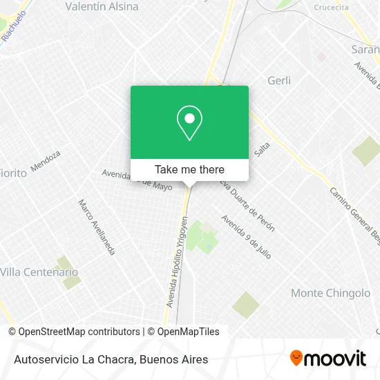 Autoservicio La Chacra map
