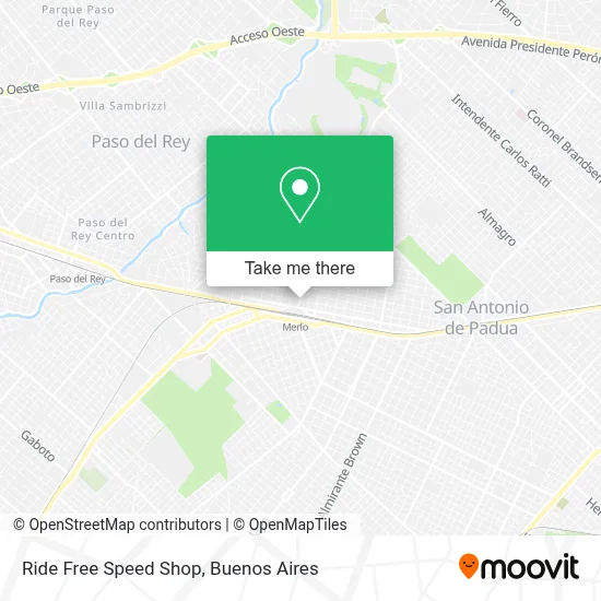 Ride Free Speed Shop map