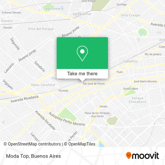 Moda Top map
