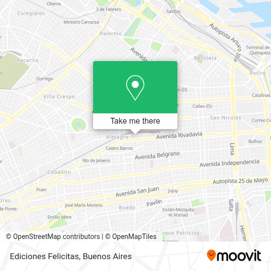 Ediciones Felicitas map