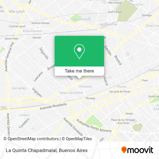 La Quinta Chapadmalal map
