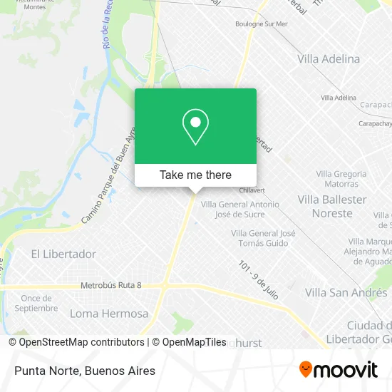 Punta Norte map