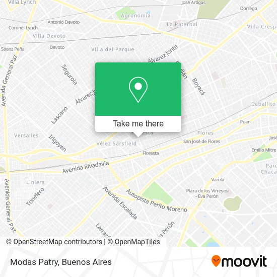 Modas Patry map