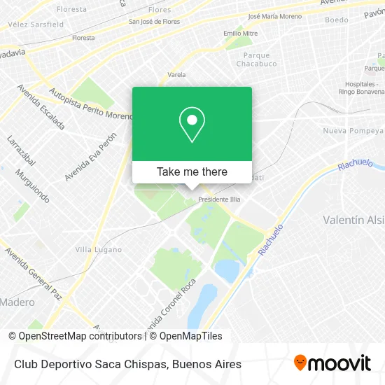 Club Deportivo Saca Chispas map