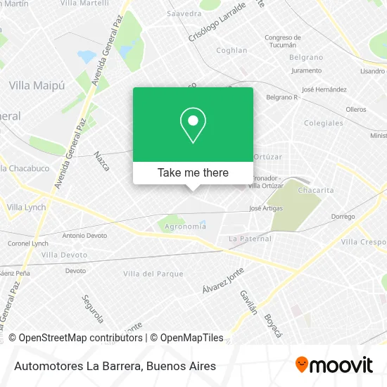 Automotores La Barrera map