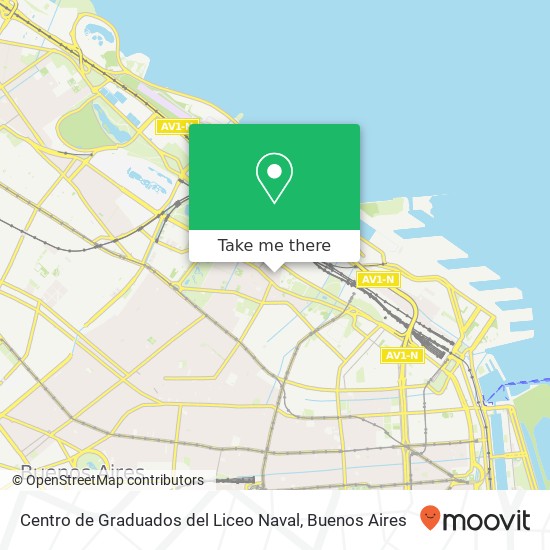 Mapa de Centro de Graduados del Liceo Naval