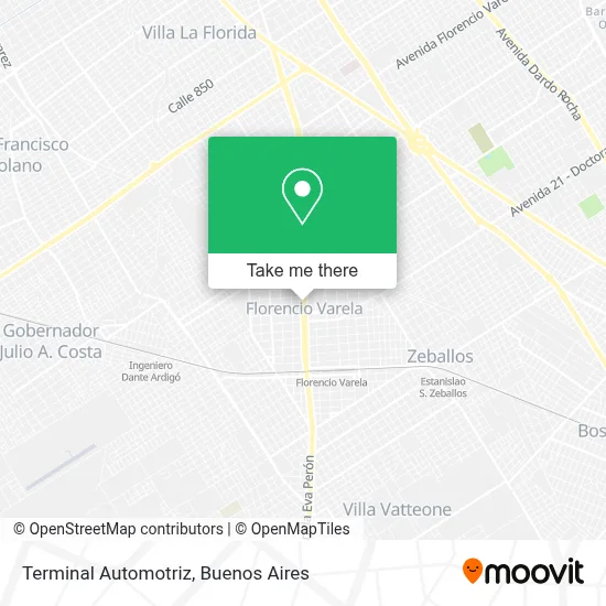 Terminal Automotriz map