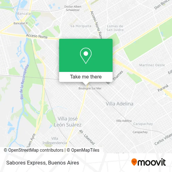 Sabores Express map