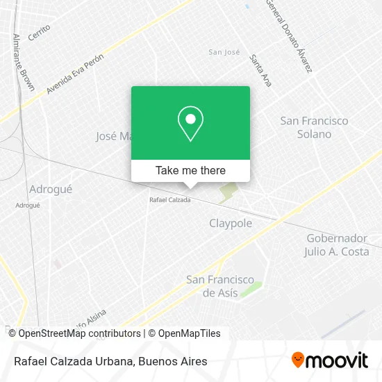 Rafael Calzada Urbana map