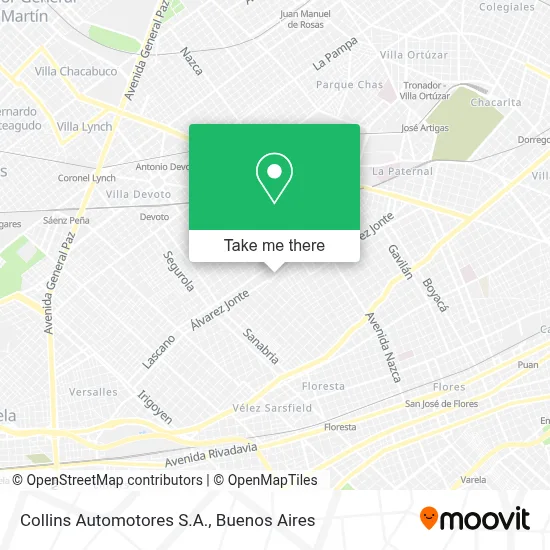 Collins Automotores S.A. map
